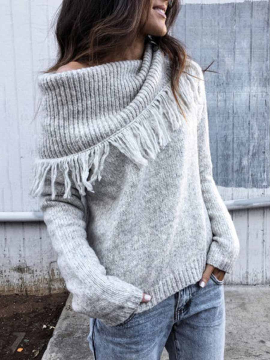Lunimesd Shawl Collar Sweater