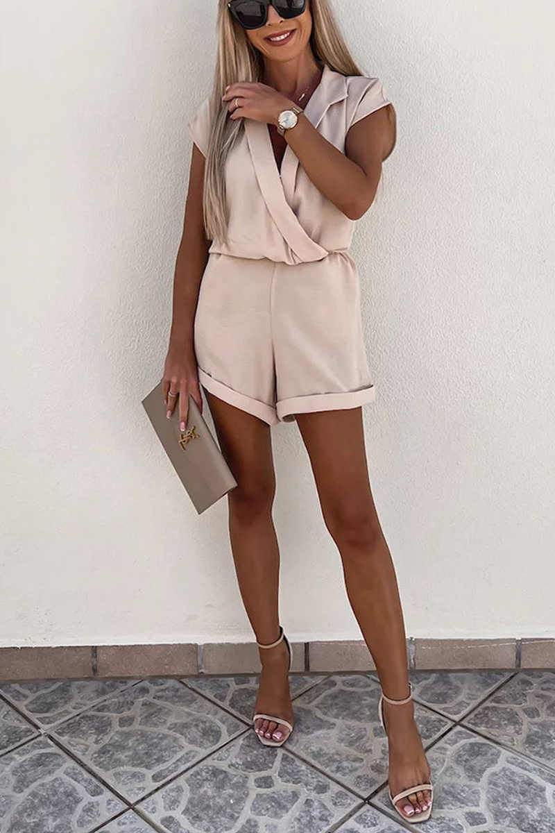 Lunimesd Cake For Breakfast Lapel Neck Romper