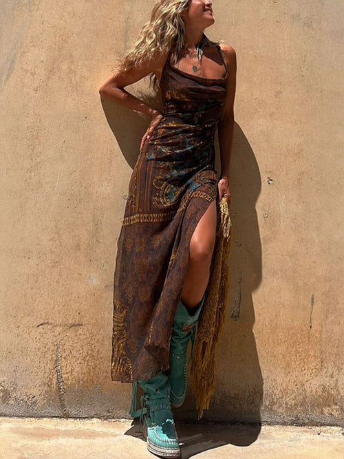 Free Soul Flame Mesh Dress