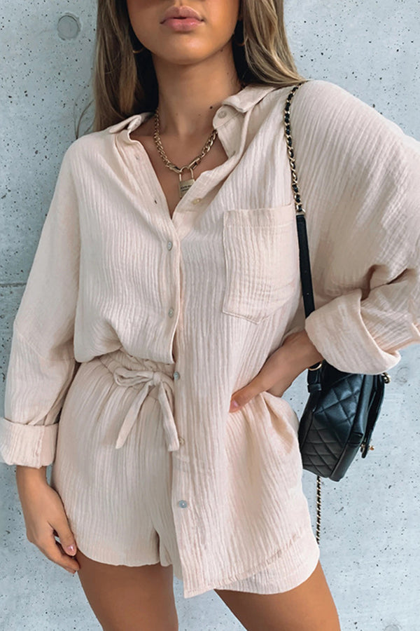 Lunimesd Great Trip Button Shorts Suit