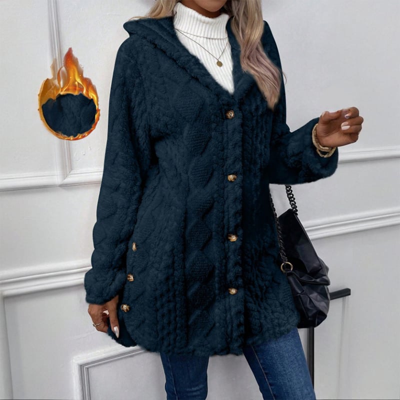 WOMEN'S HOODED CARDIGAN COAT