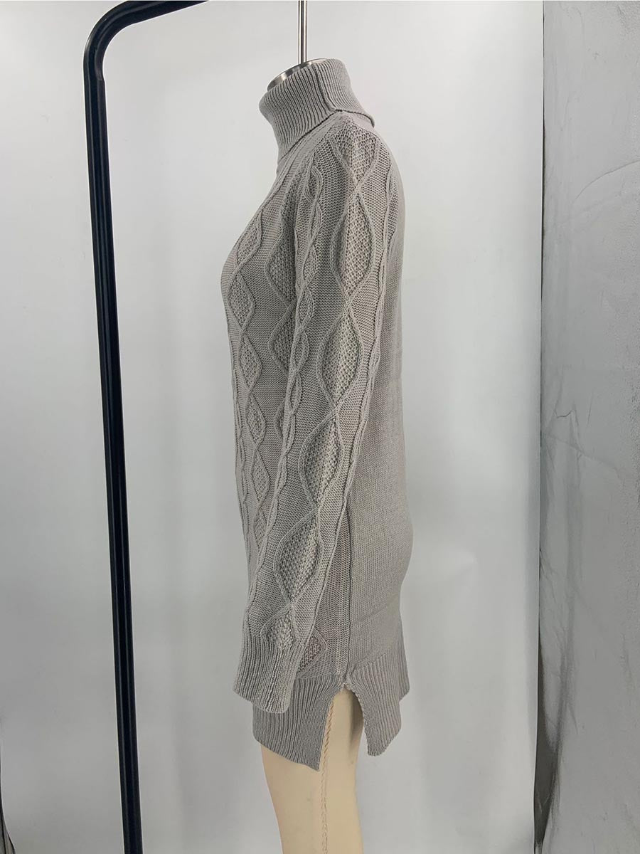 Lunimesd Solid Color Slim Long Sleeve Turtleneck Sweater