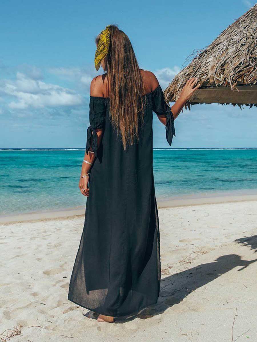 Lunimesd One-Shoulder Irregular Split Dress