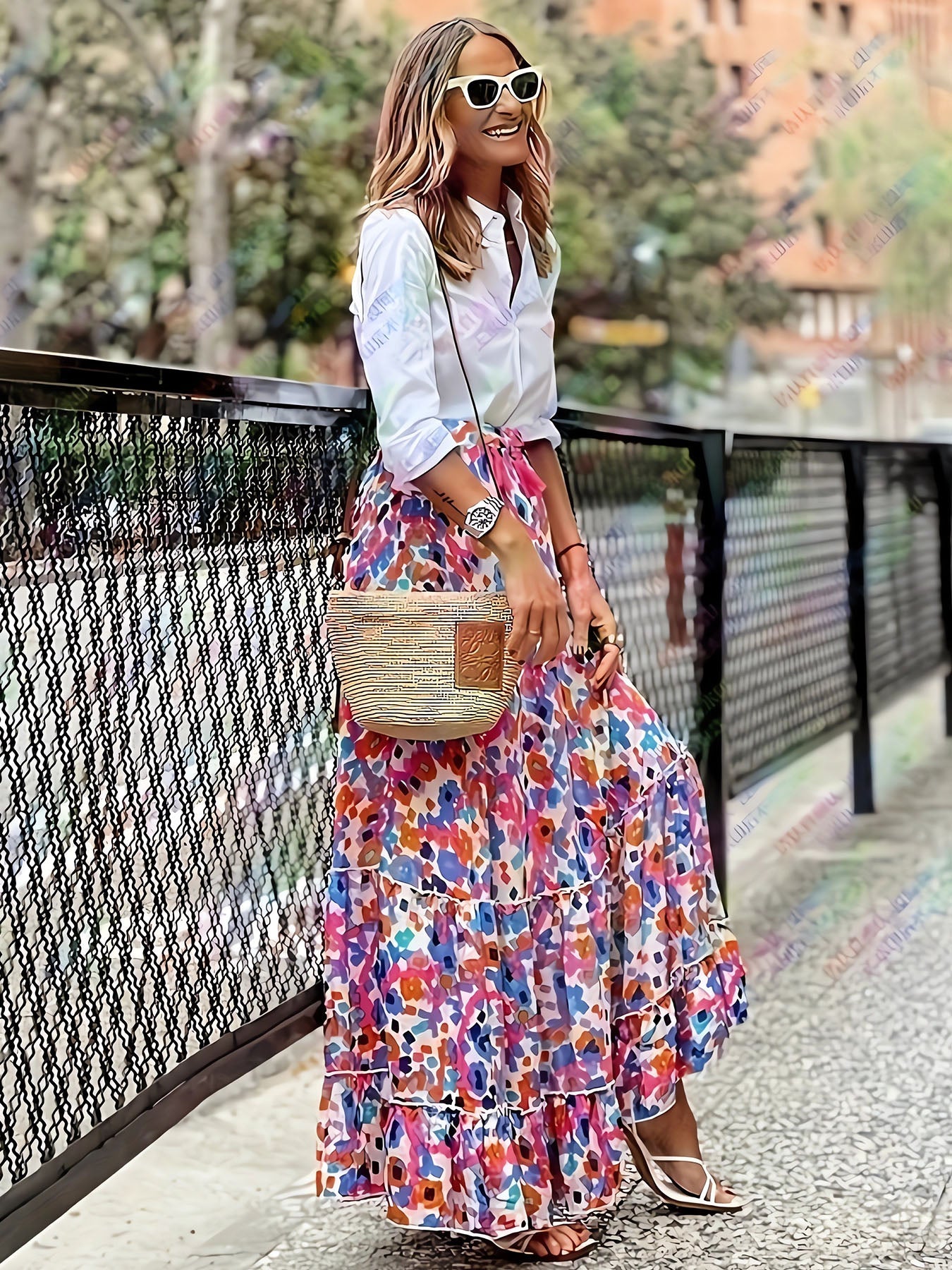 Floral Half Dress