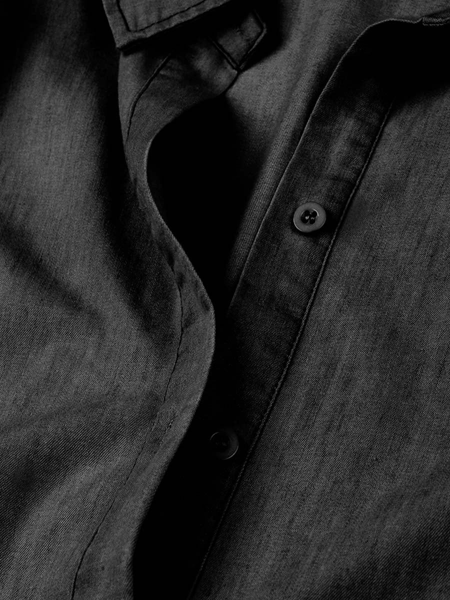 Lunimesd Ruffled Denim Dress