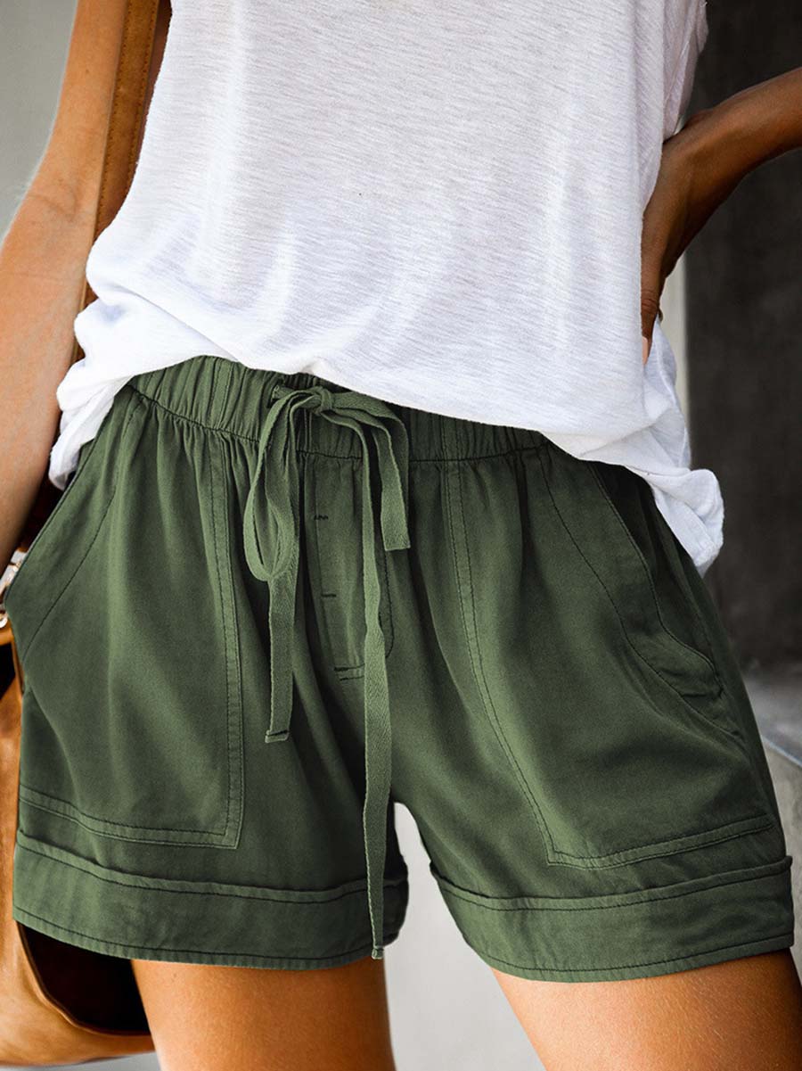 Lunimesd High-Waisted Elasticated Tie Shorts(7 Colors)