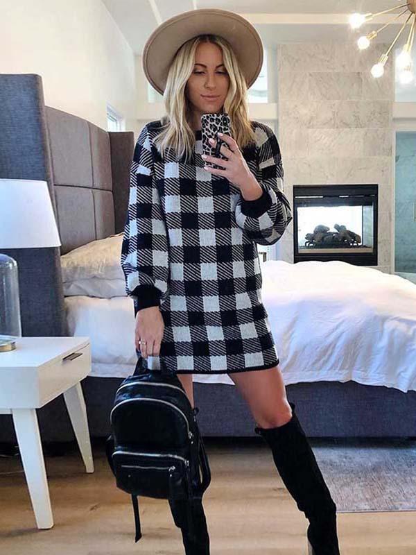 Lunimesd Plaid Dress