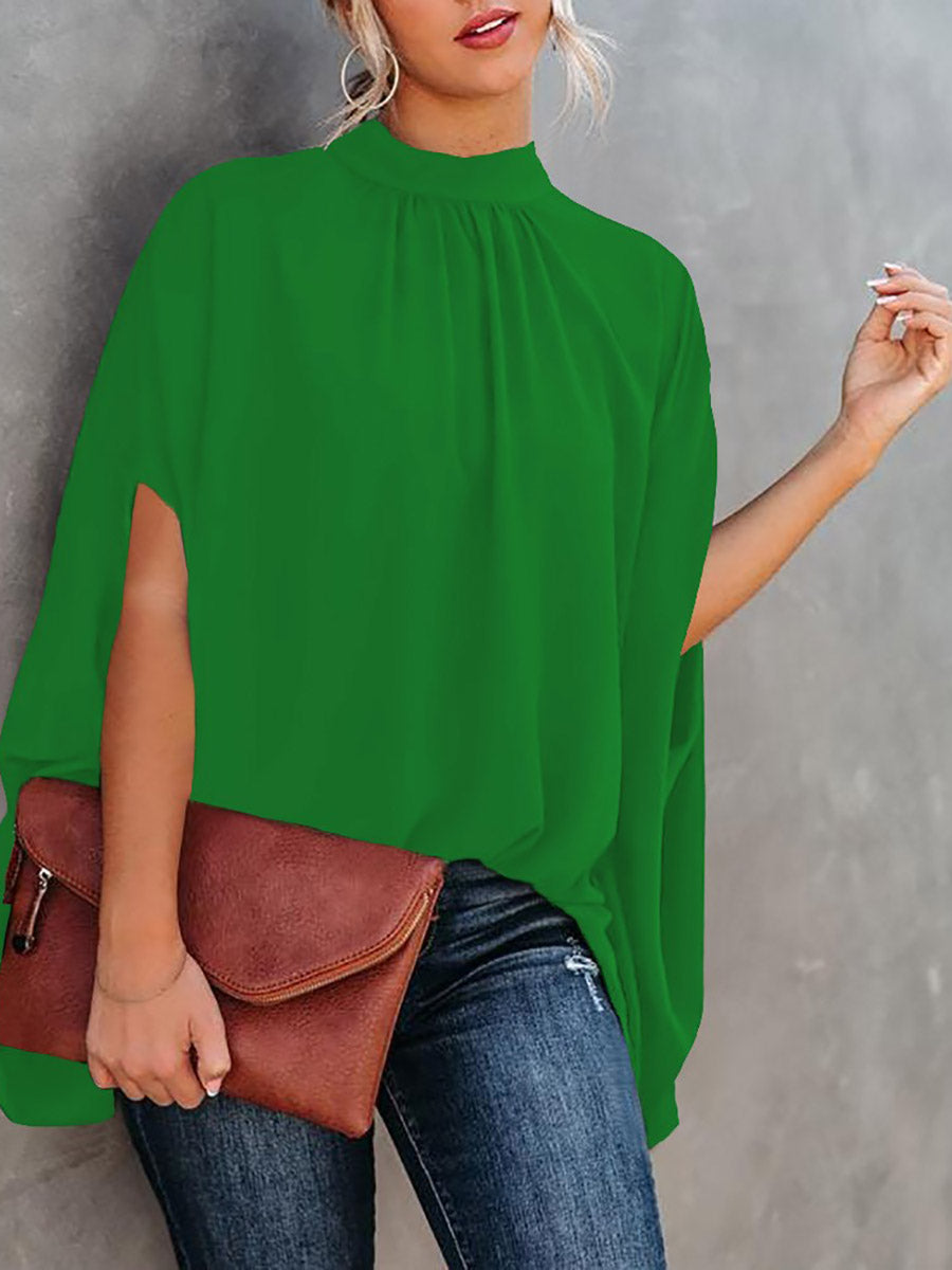 Lunimesd Fashion Loose Bat Sleeve Round Neck Shirt (7 colors)