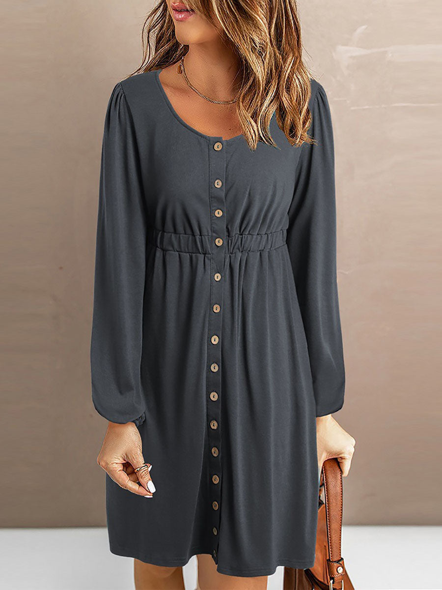 Lunimesd Sexy V-Neck Waist-Length Sleeve Dress