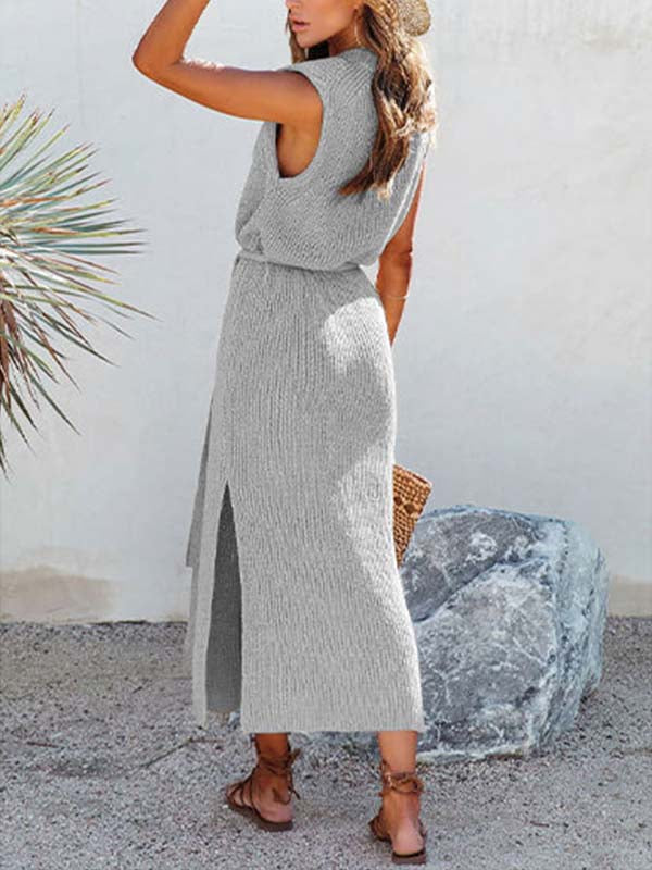 Lunimesd Knitted Split Dress