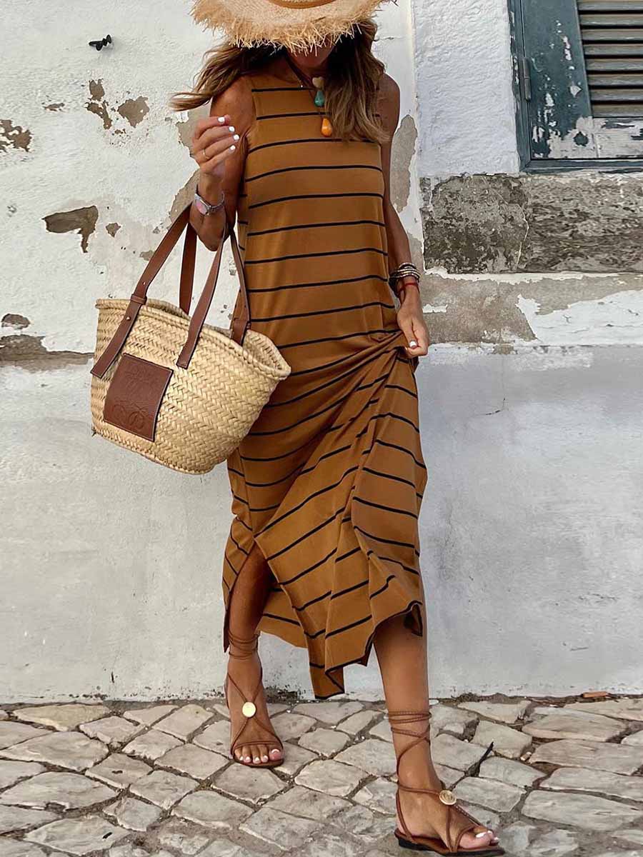 Lunimesd Sleeveless Split Dress(6 Colors)