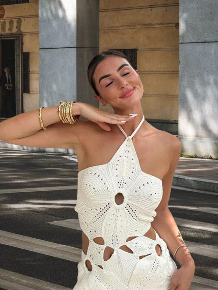 Starburst Cutout Knit Dress