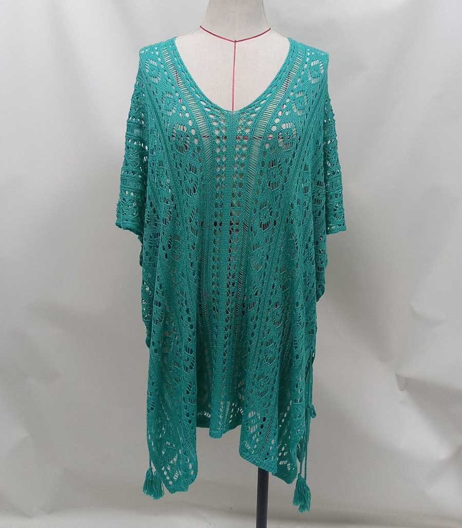 Lunimesd Hollow Beach Vacation Knitted Sunscreen Blouse