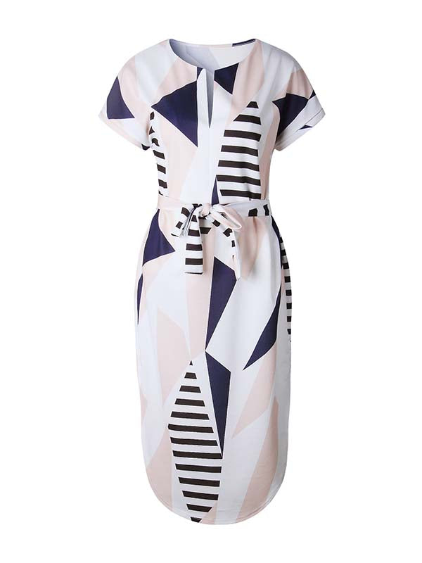 Lunimesd Trendy Printed Asymmetrical Dress