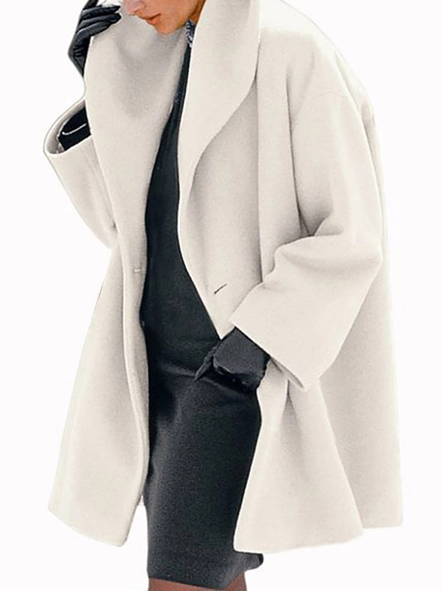 Lunimesd Round Neck Loose Tweed Coat(7 colors)