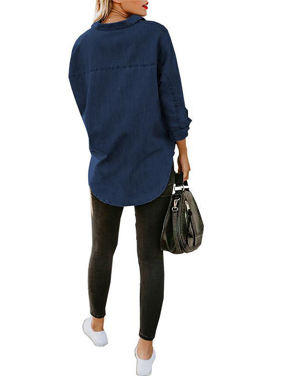 Lunimesd Loose Long-Sleeved Casual Blouse (8 colors)