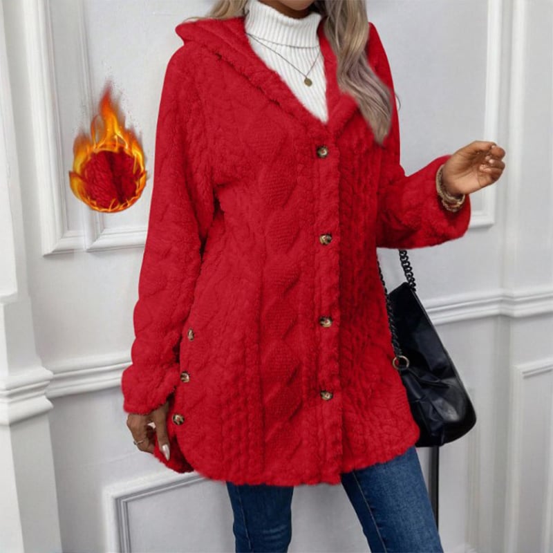 WOMEN'S HOODED CARDIGAN COAT