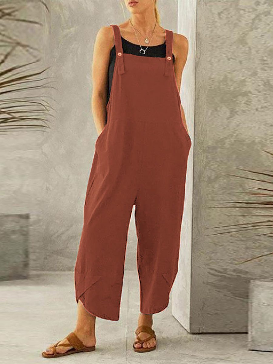 Lunimesd Solid Color Casual Nine-point Back Pants (8 Color)