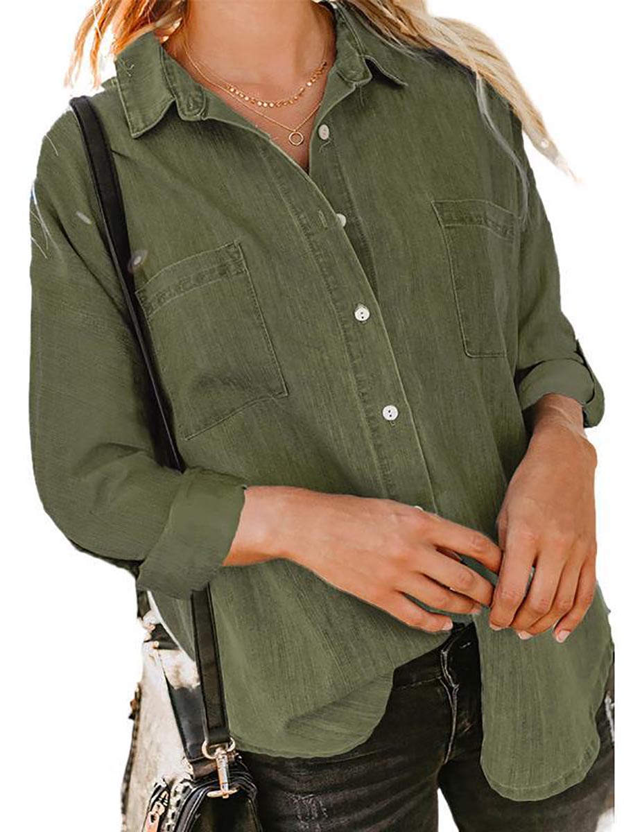 Lunimesd Loose Long-Sleeved Casual Blouse (8 colors)