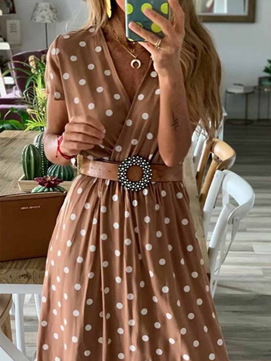 Lunimesd Polka Dot Long Dress