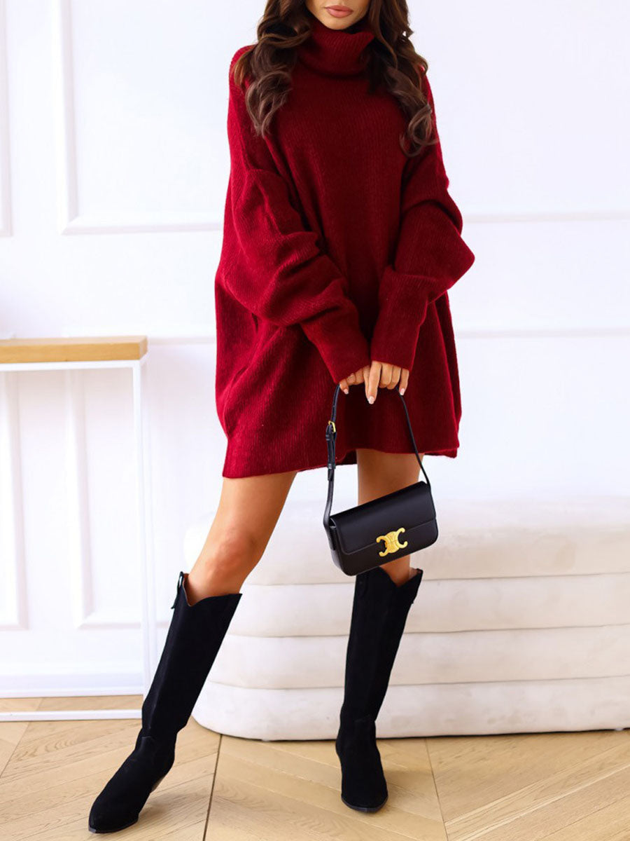 Lunimesd Solid Color Turtleneck Knit Sweater(11 colors)