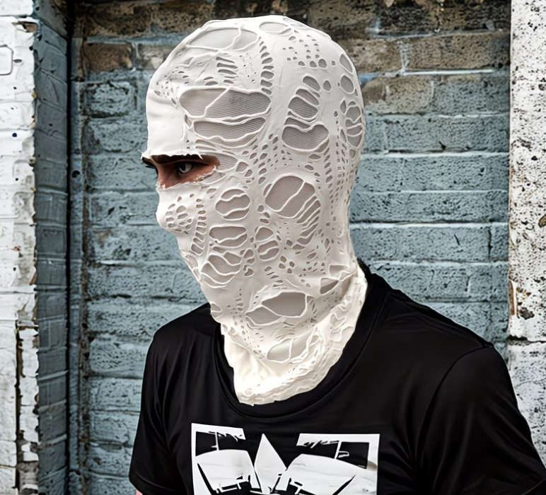 Distressed Mesh Full-Face Mask 88