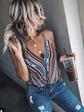 Lunimesd Contrasting Striped Vest Top