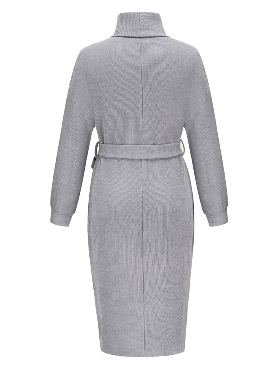 Lunimesd High Neck Lace-Up Knit Dress(4 colors)