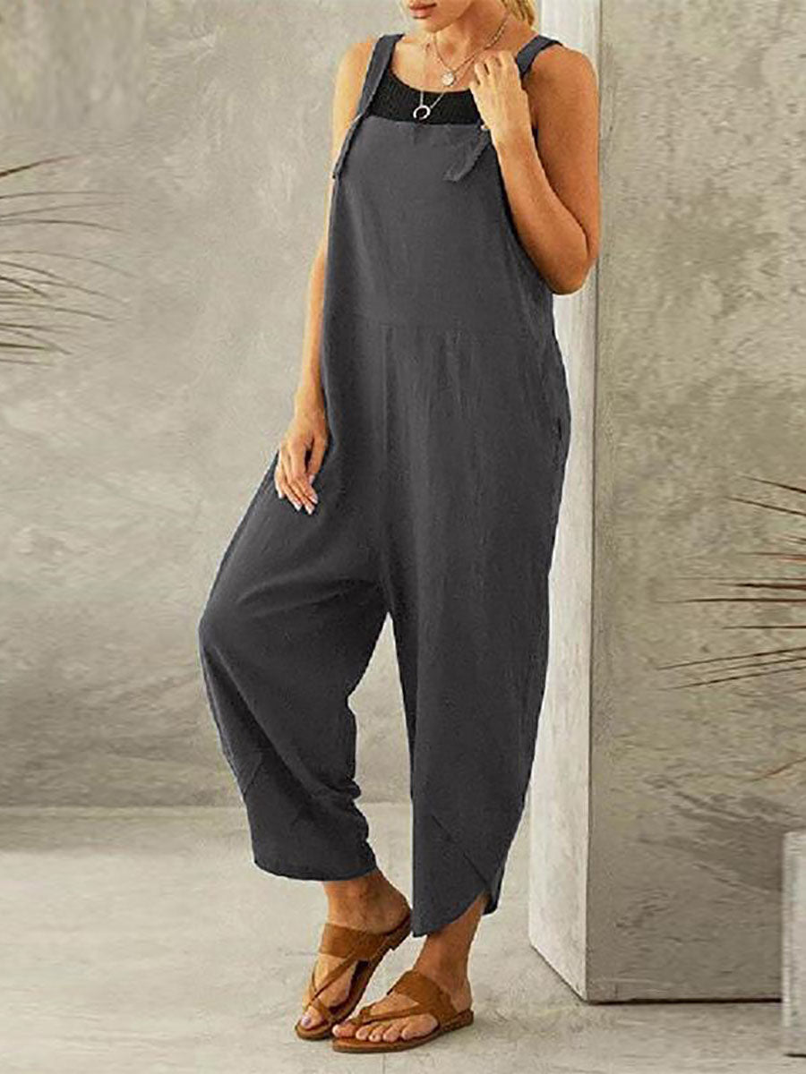 Lunimesd Solid Color Casual Nine-point Back Pants (8 Color)