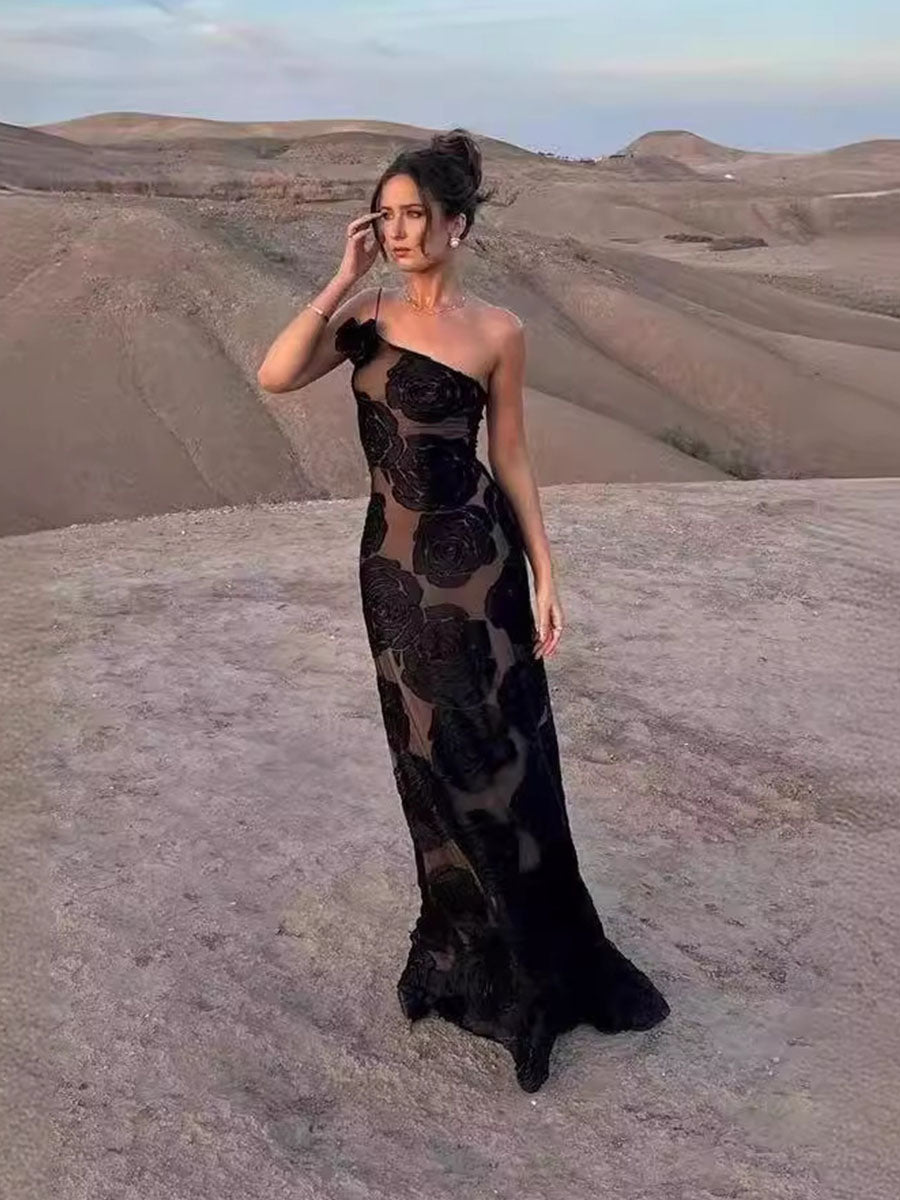 Luxe Roselure Mesh Gown