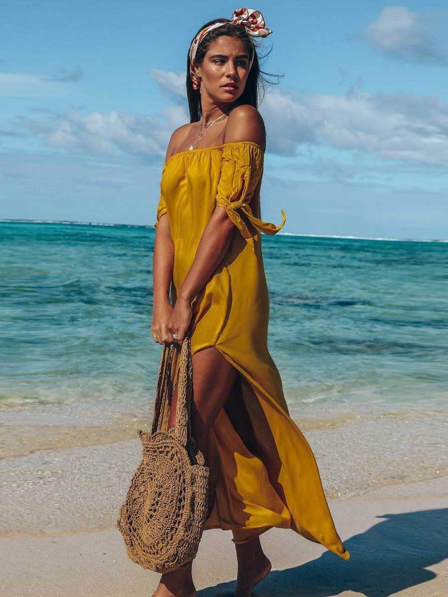 Lunimesd One-Shoulder Irregular Split Dress