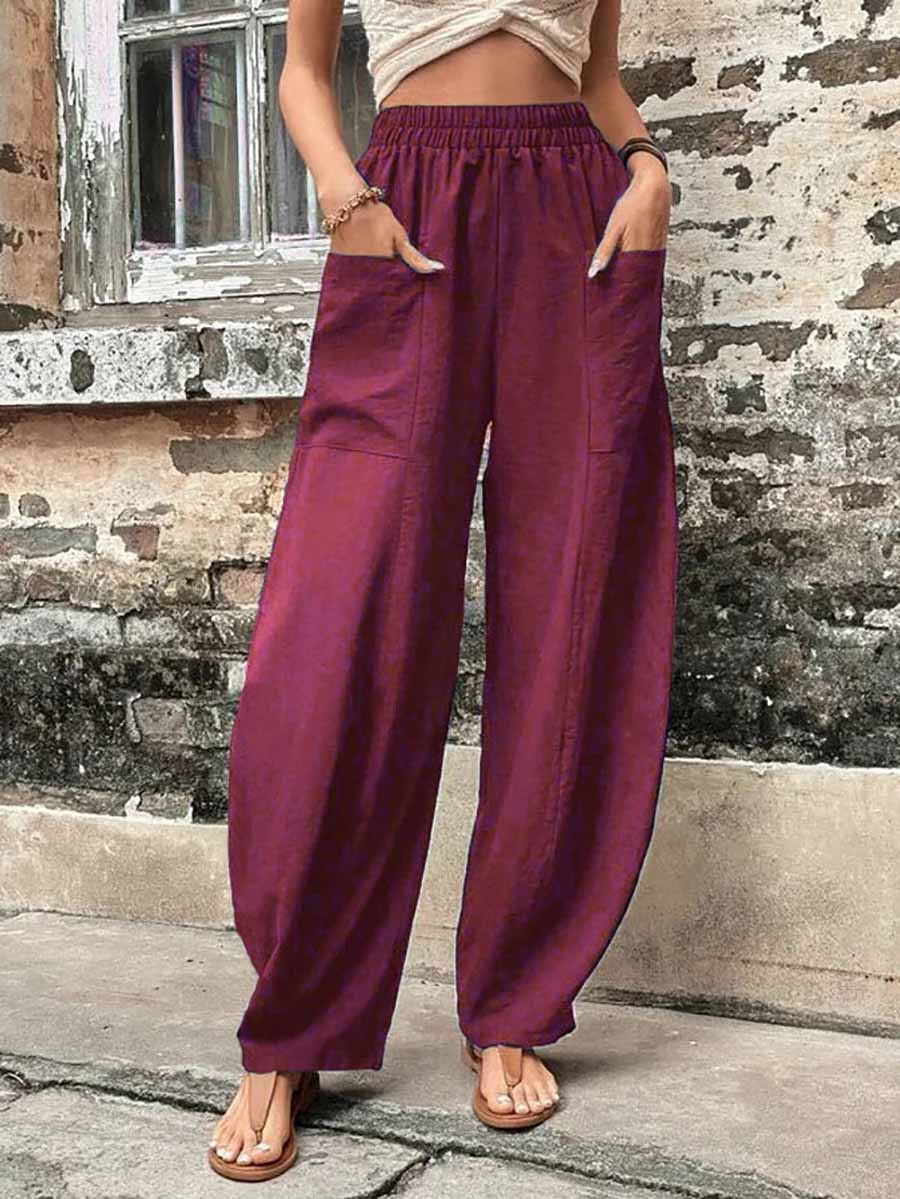 Lunimesd Solid Color Pocket Casual Pants (11 Colors)