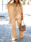 Lunimesd Eden Cotton Casual Solid Color Loose Pants Suit