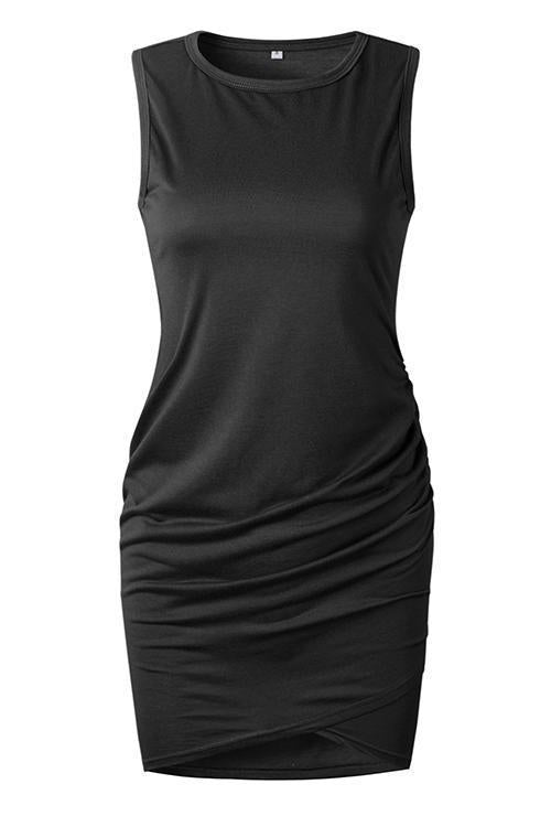 Lunimesd Asymmetry Ruched Sheath Mini Dress（7 colors）