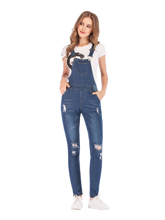 Lunimesd Plain Denim Jumpsuit