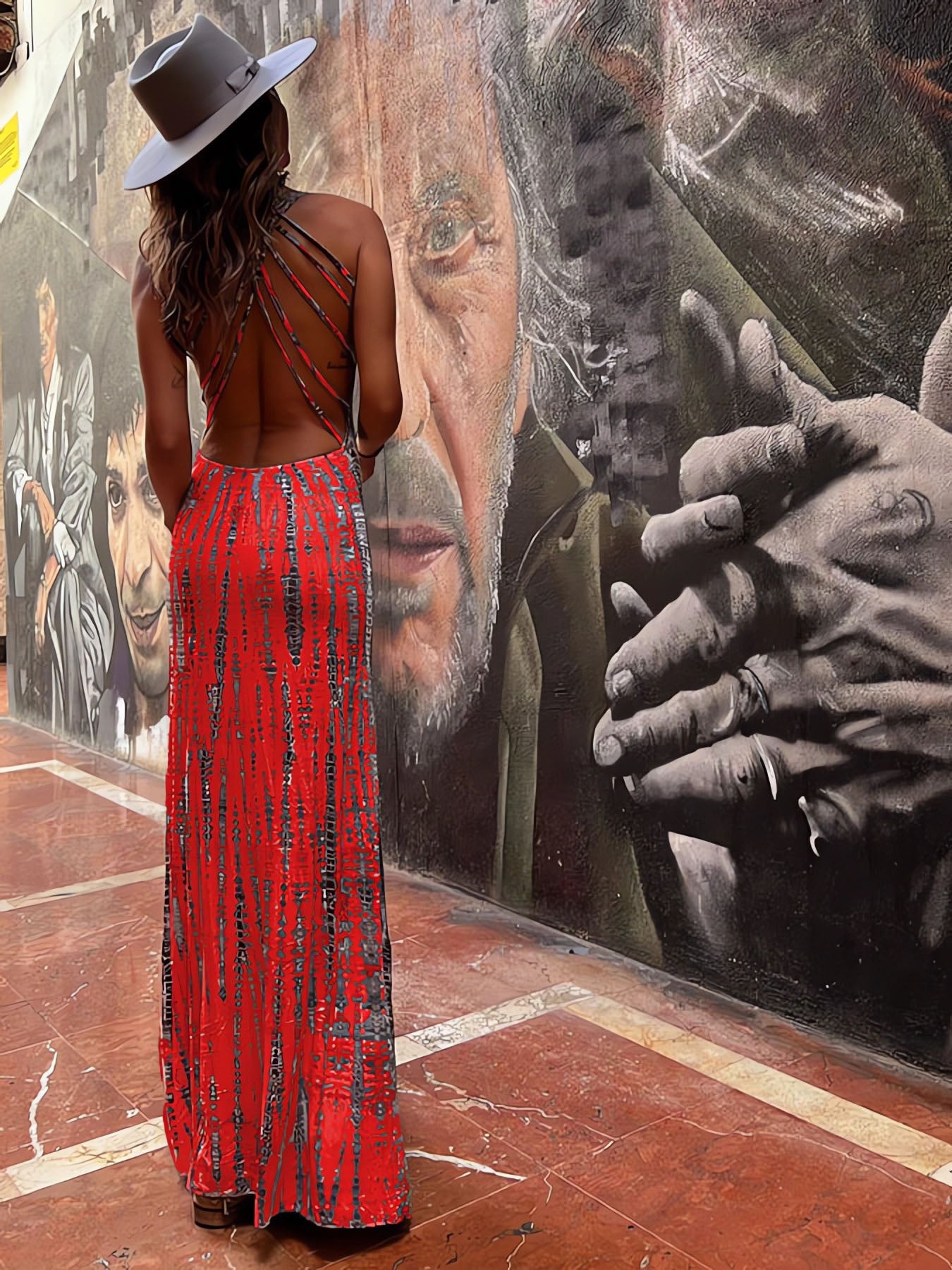 Sexy Backless Boho Dress