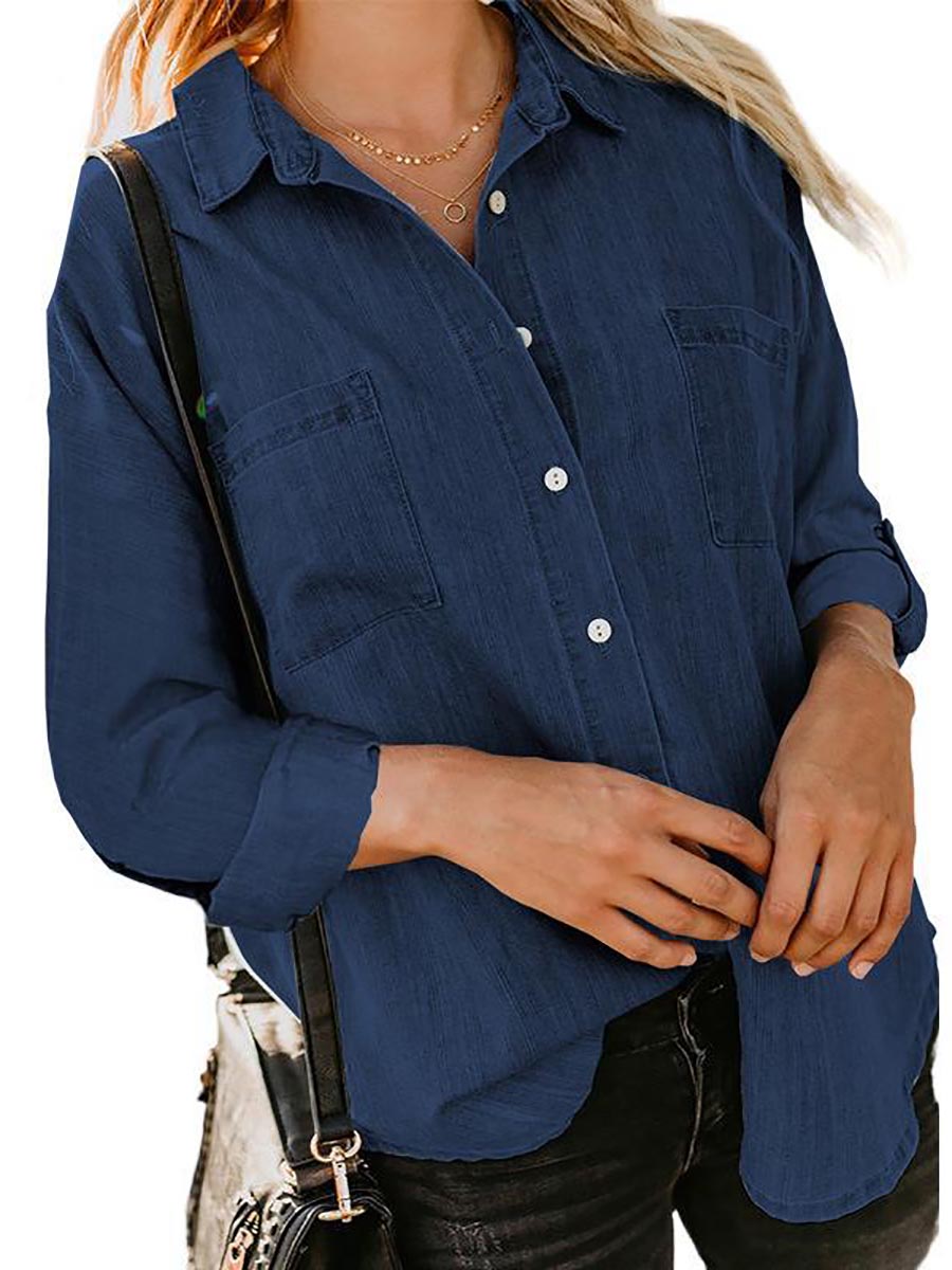 Lunimesd Loose Long-Sleeved Casual Blouse (8 colors)