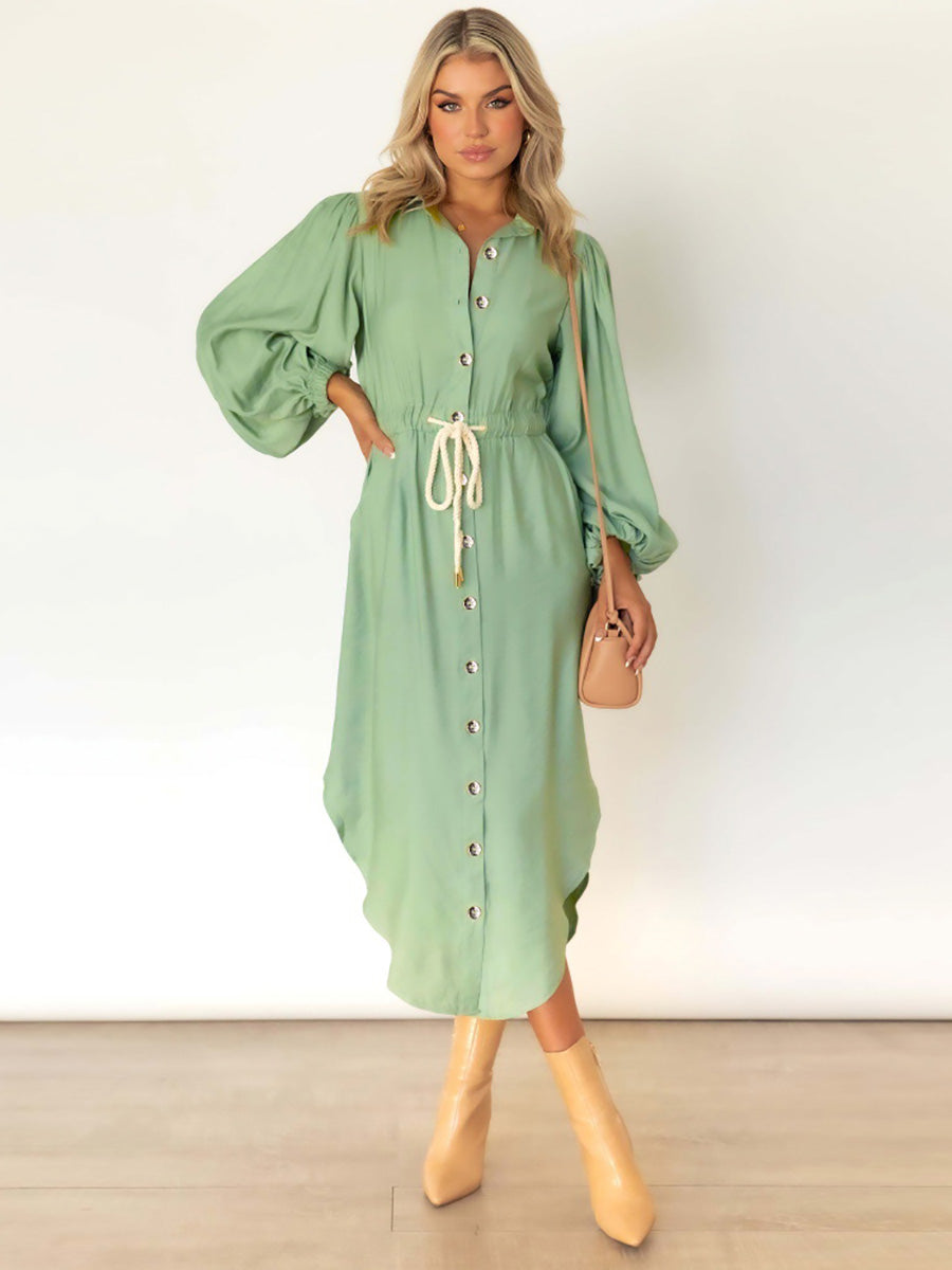 Lunimesd Long-Sleeved Waist-Skimming Dresses