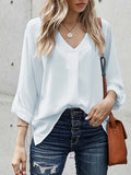 Lunimesd Sexy V-Neck Loose Long-Sleeved Tops (7 colors)