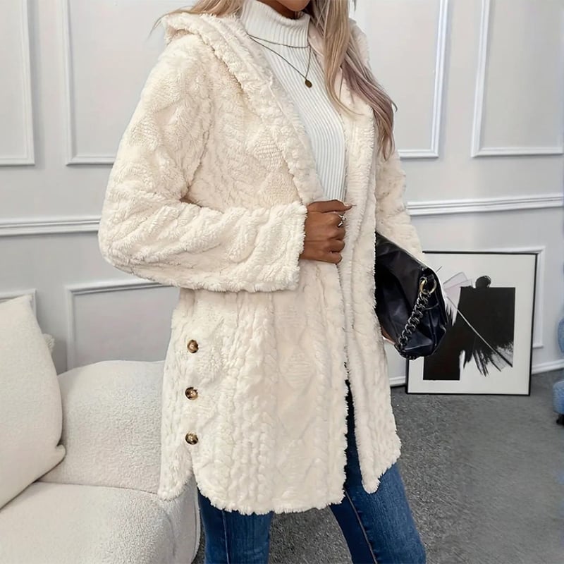 WOMEN'S HOODED CARDIGAN COAT