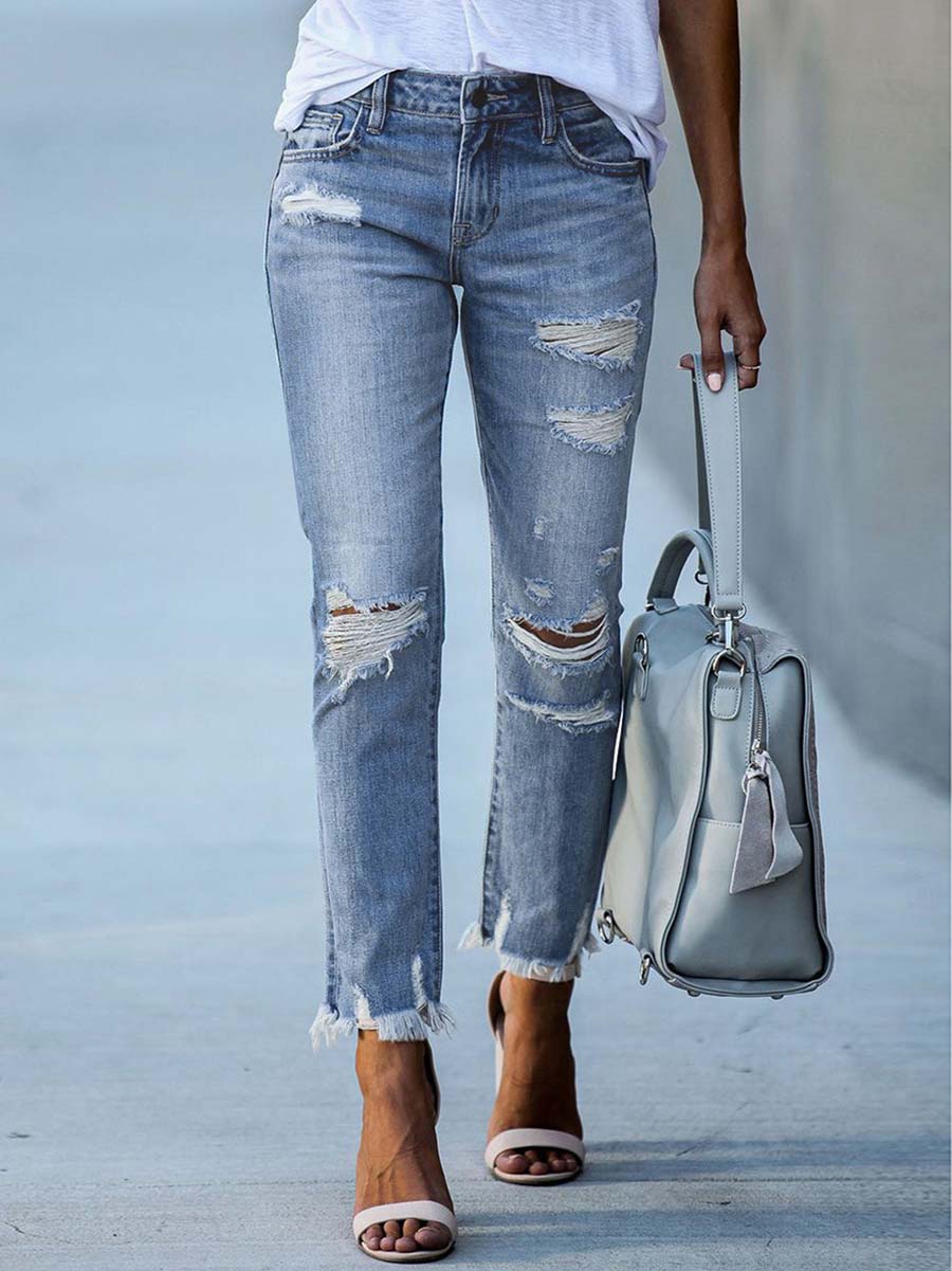 Lunimesd Slim Fit Ripped Jeans (3 colors)