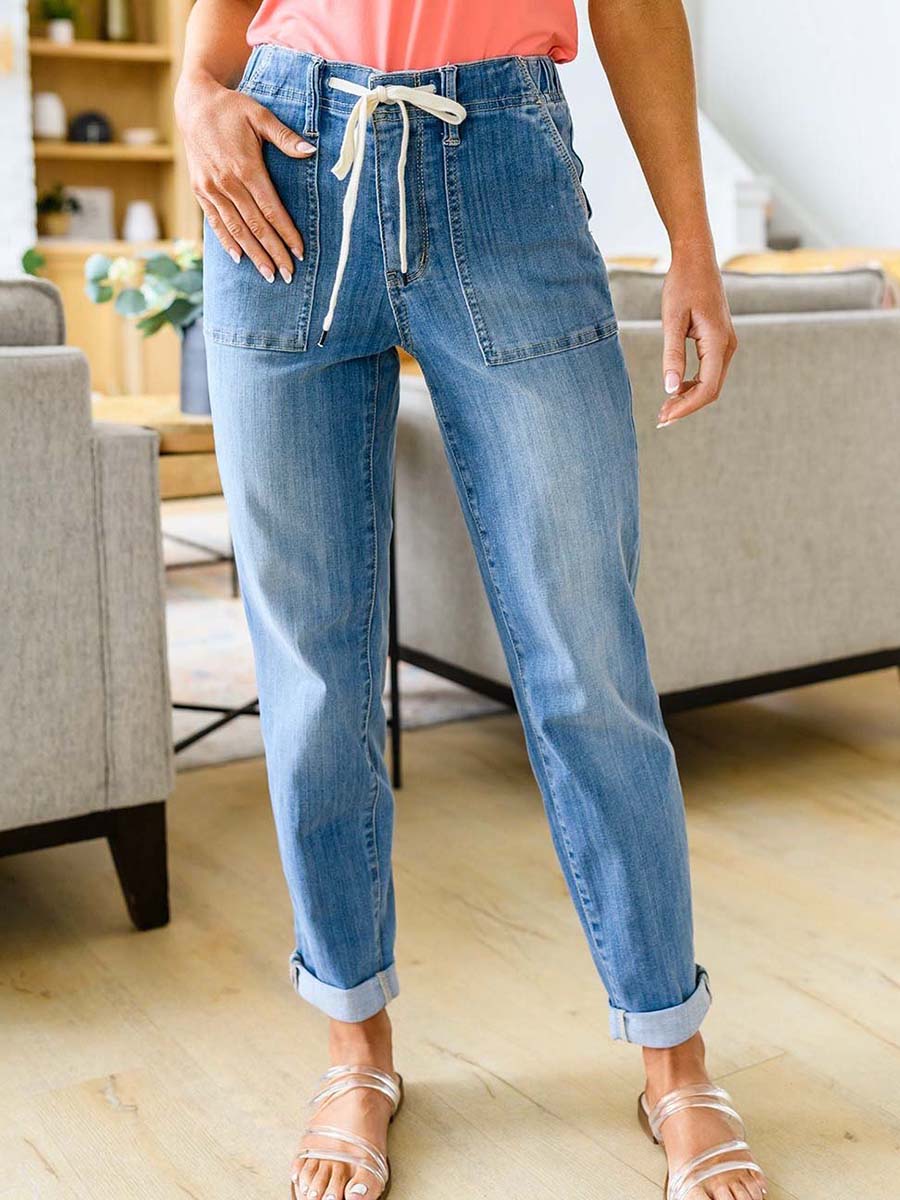 Lunimesd Pull On Denim Joggers