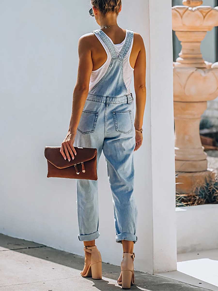 Lunimesd Temperament Commuter Cotton Plain Mid Rise Blue Jeans