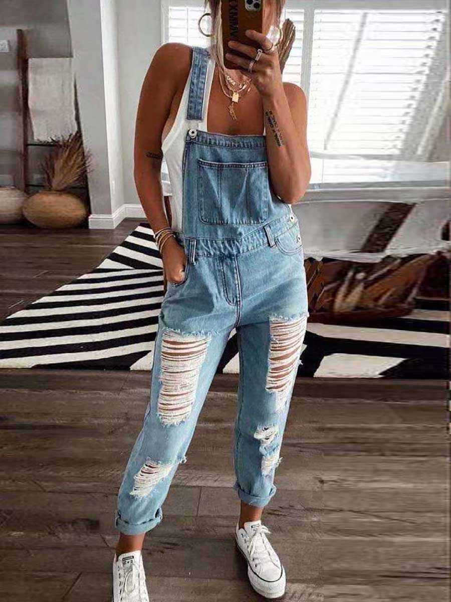 Lunimesd Temperament Commuter Cotton Plain Mid Rise Blue Jeans