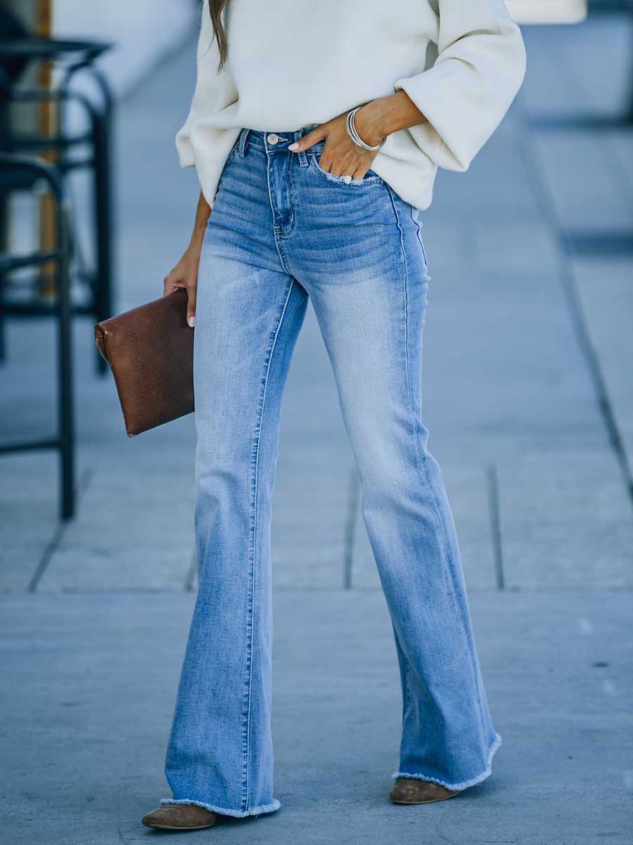 Lunimesd Simple Slim Fit Denim Trousers