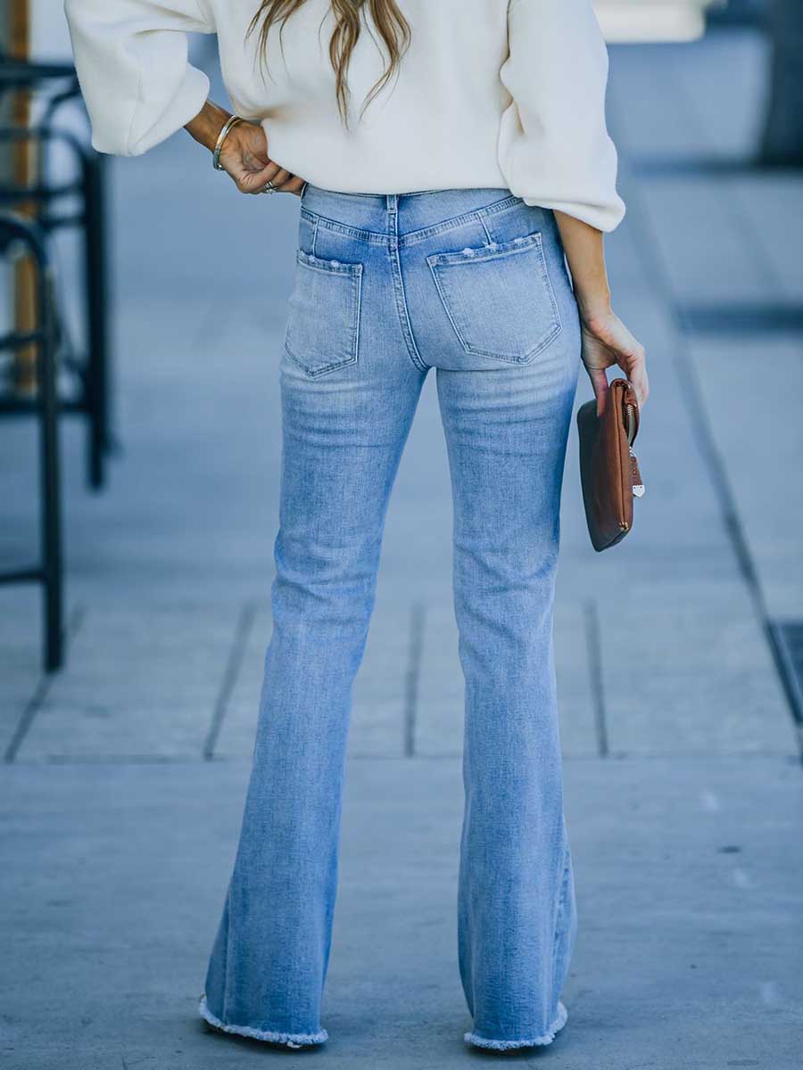 Lunimesd Simple Slim Fit Denim Trousers