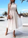 Lunimesd Sweet Lace Midi Dress
