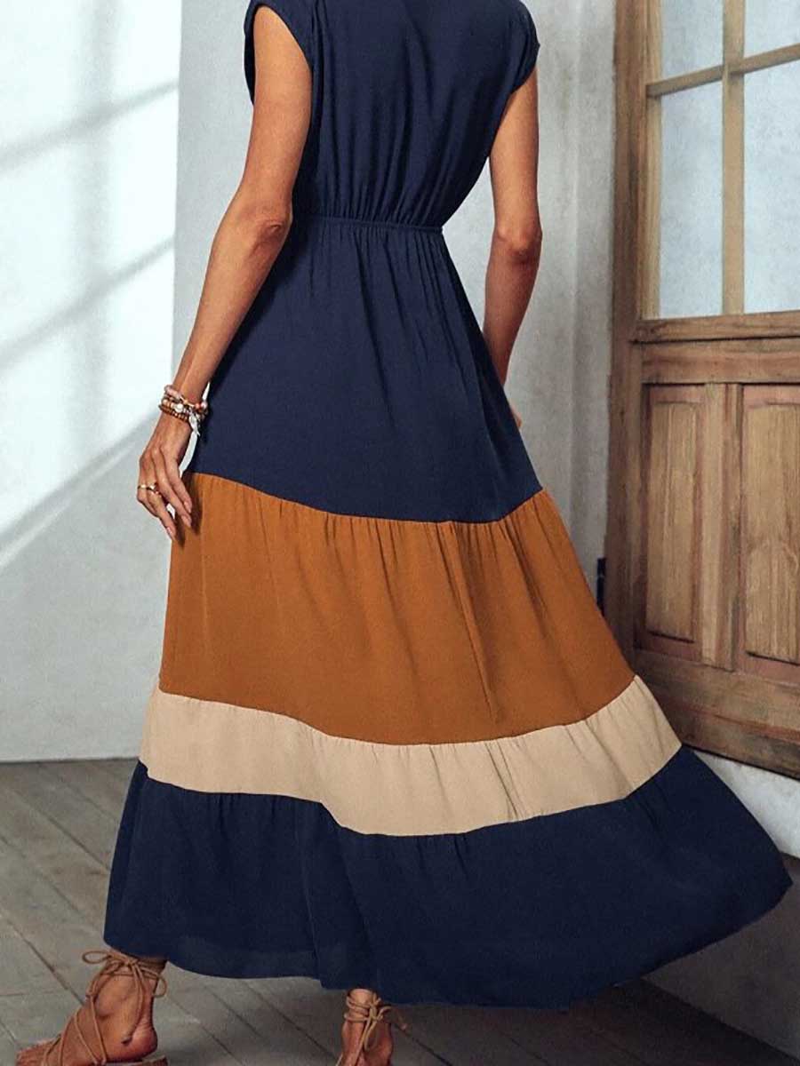 Lunimesd Airy Floral Multi-Patchwork Dress