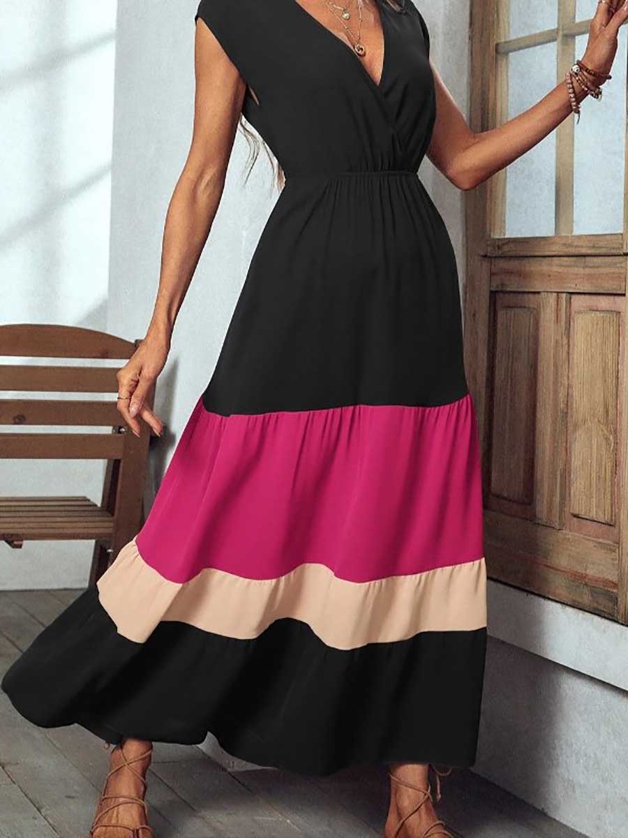 Lunimesd Airy Floral Multi-Patchwork Dress