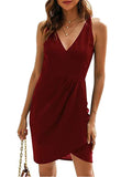 Lunimesd V-Neck Slim Sleeveless Dress